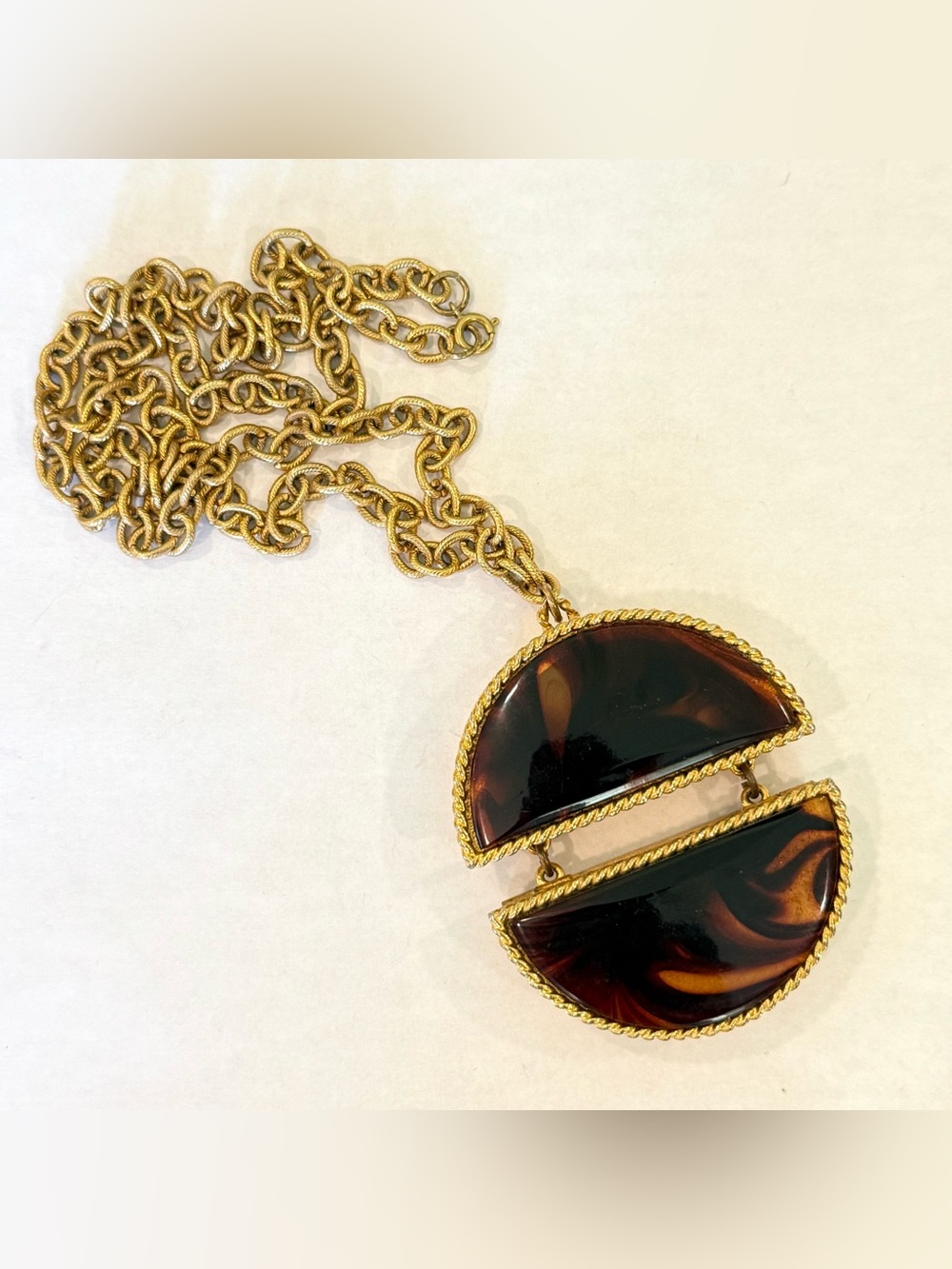 1972 ESTEE LAUDER FULL MOON NECKLACE COMPACT YOUTH-DEW PERFUME RARE Gold Tone